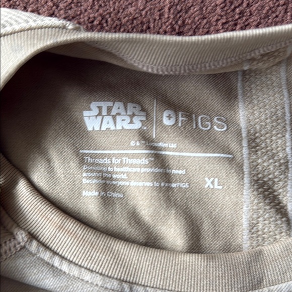 Figs Women's Cream Long Sleeve Top - Picture 2 of 5